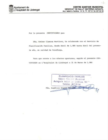 AJUNTAMENT DE L'HOSPITALET DE LL. CENTRE SANITARI MUNICIPAL